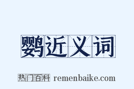 鹦近义词是什么意思的图片
